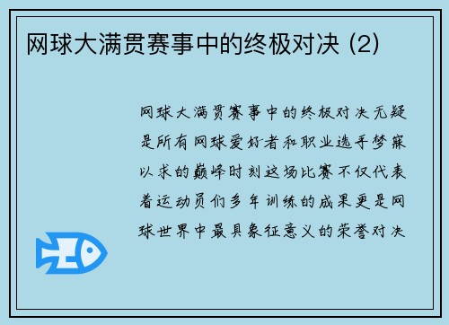 网球大满贯赛事中的终极对决 (2)